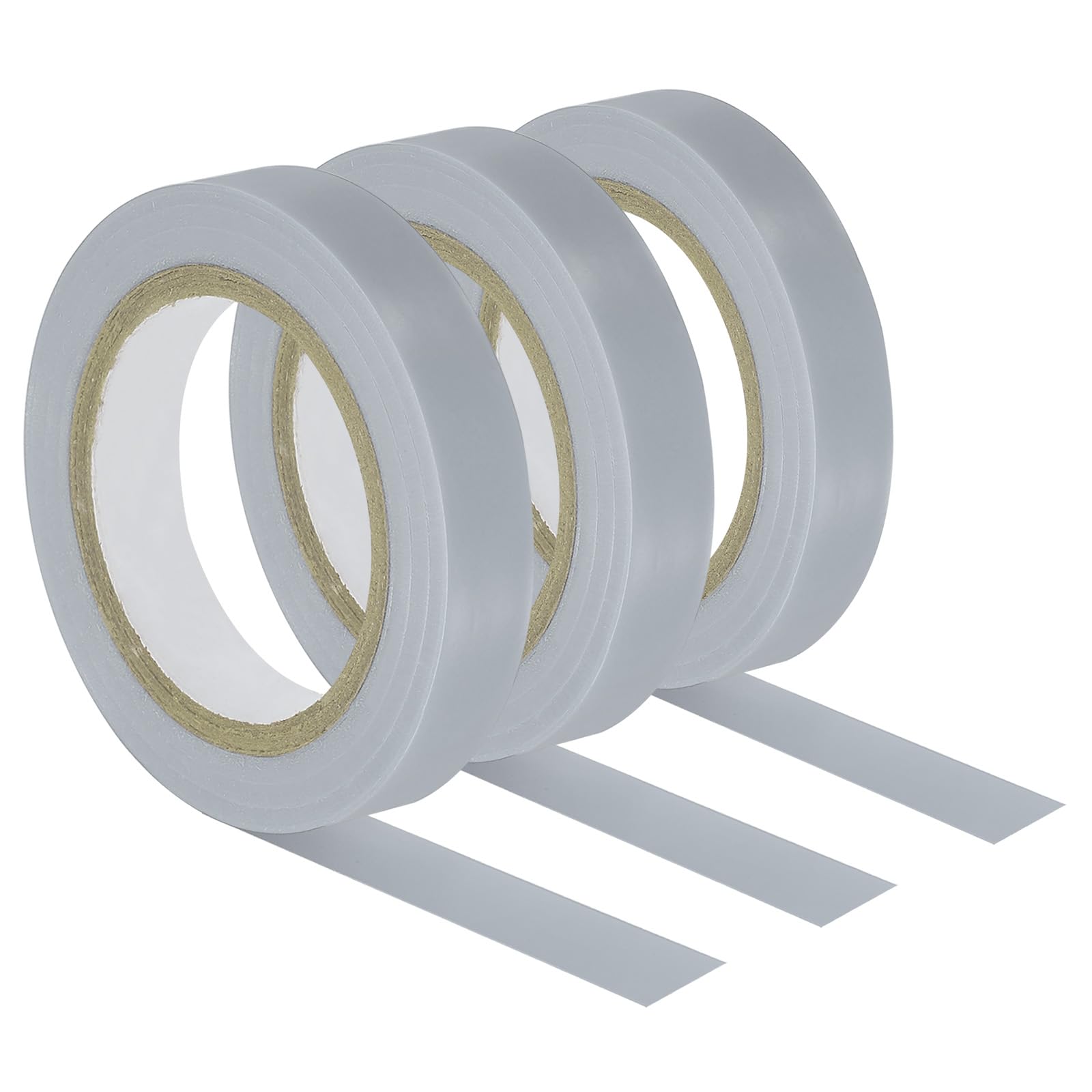 PATIKIL 32.8Ft Grip Finishing Tape, 3 Pack PVC Racquet Finishing Tapes Racket Accessories Sticky Seal for Tennis Badminton, Silver