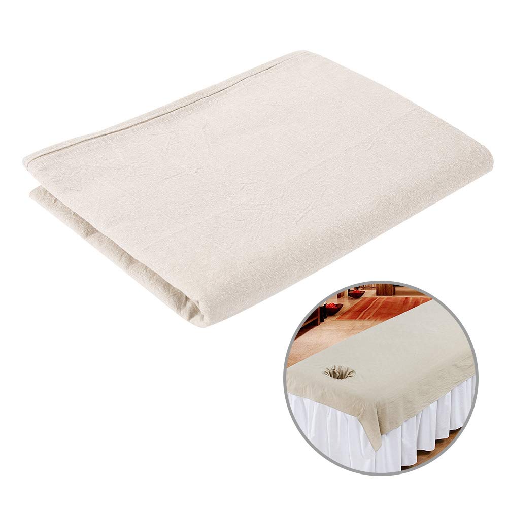 8 Colors Beauty Salon Massage SPA Couch with A Breathable Hole - Cover Soft Cotton Bed Cover With Face Breath Hole(05)