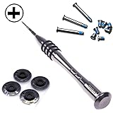 RION TECH 4 Pack Rubber Case Feet with Screws Screwdriver Kit Set for Apple Macbook Pro A1278 A1286 A1297 13 15 17 (Not for Retina Display)