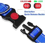 ATETEO Reflective Dog Collar with Safety Locking Buckle Medium Blue 13-19.7in view 4