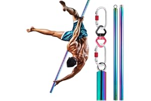 PRIORMAN Flying Pole 2M Aerial Dancing Pole Equipment Flying Pole for Home Silver Portable Dance Pole Great for Bedroom, Pole Dance Studio & Pole Fitness