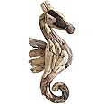OMA Driftwood Seahorse Wall Decor Hand Crafted Driftwood Nautical Beach Coastal Home Art Decor - Large Size