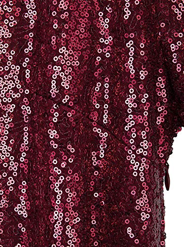 image for VIJIV Women's Sequin Tops Slimmer Glitter Tunic Loose Bat Sleeve Spark