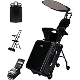 LemoHome Expandable Luggage with Spinner Wheels,Large Suitcases with Child Seat Design,Hard Luggage for Women and Men,20 inch Hardside Carry on Luggage for Travel