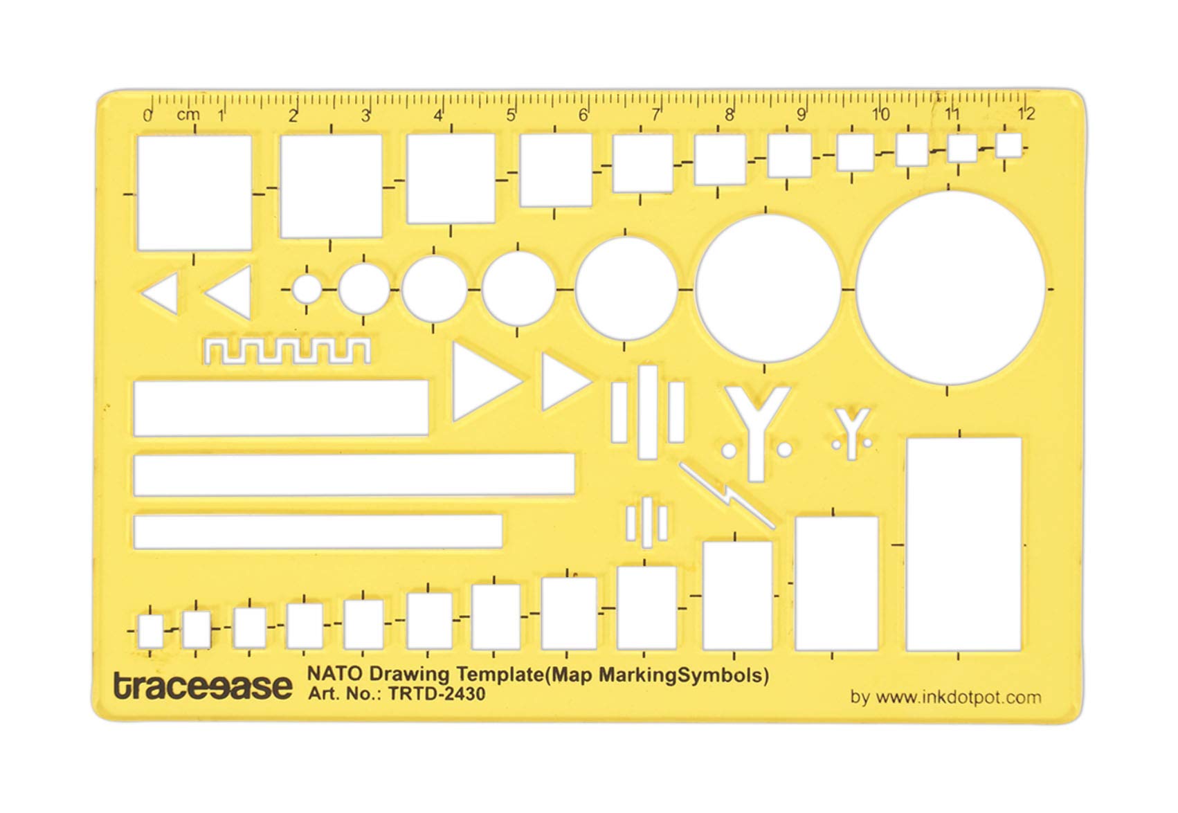 Traceease Drafting NATO Drawing Template Drawing Stencil,Designing Template Measuring Ruler