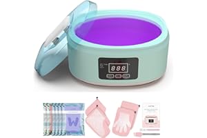 BACHENPNY Paraffin Wax Machine For Hands And Feet - Paraffin Wax Heater Moisturizing Set Automatic Timing Heat Preservation Paraffin Wax Machine For Hand Wax, Suitable For Arthritis, Dry Skin Repair(Green)