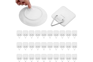 30pcs Adhesive Plate Hangers for The Wall, 1.3in Invisible Holders Small Vertical Wall Hanging Hooks Decorative Picture Hange