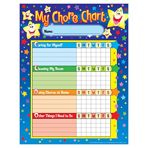 Trend Enterprises Chore Stars 25 Chart,Multi-colored