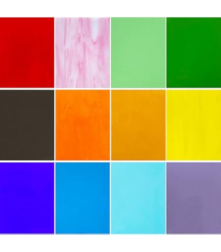 2 Pack White Opaque COE 96 Fusible Glass Sheets Mosaic Squares | BiNARi