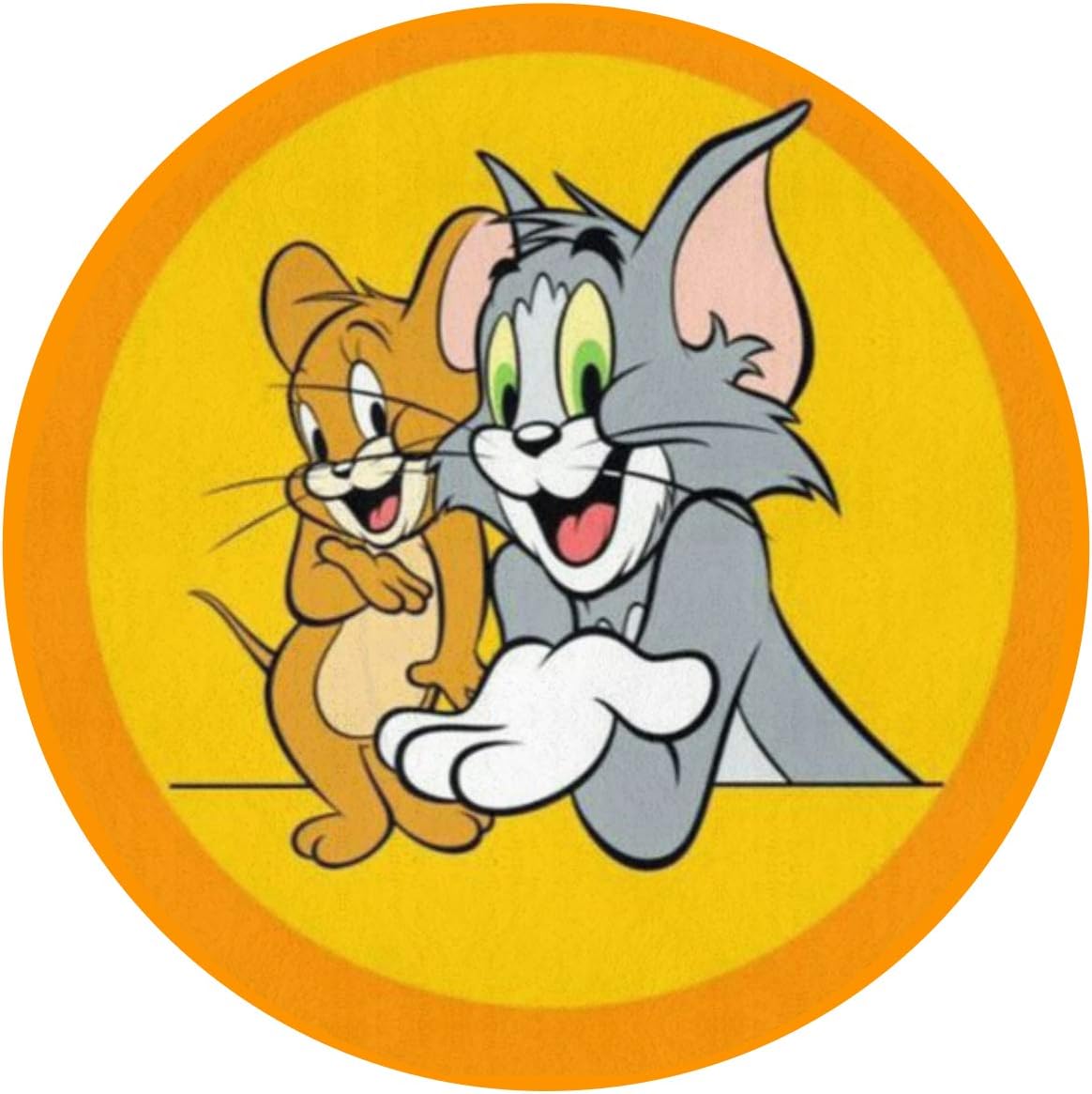 DNBCJJ Tom And Jerry Art Deco Alfombra de franela moderna
