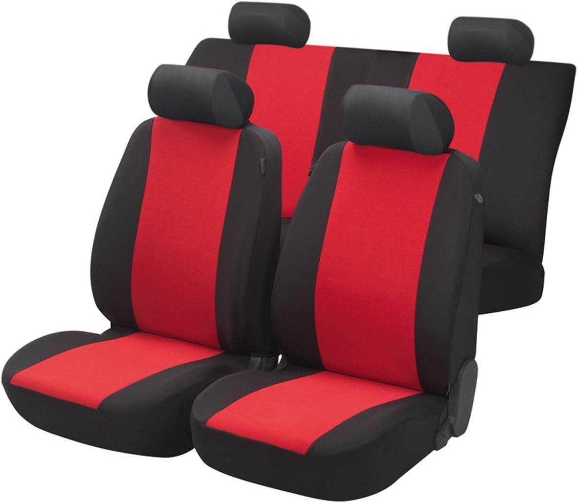 Timon 56122, Car seat covers, protective covers, Complete set, black, red