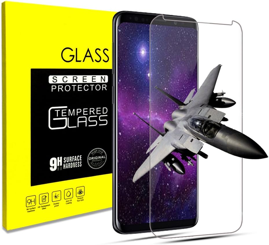Samsung Galaxy S9 Plus Screen Protector, Tempered Glass Film Screen Protector For Samsung Galaxy S9 Plus / Ultra Clear / Bubble Free / Scratch Resistant / 9H Hardness (Galaxy S9 Plus)