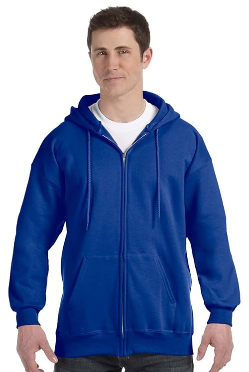 Hanes Men's Full Zip Ultimate Heavyweight Hoodie, Deep Royal, XX-Large