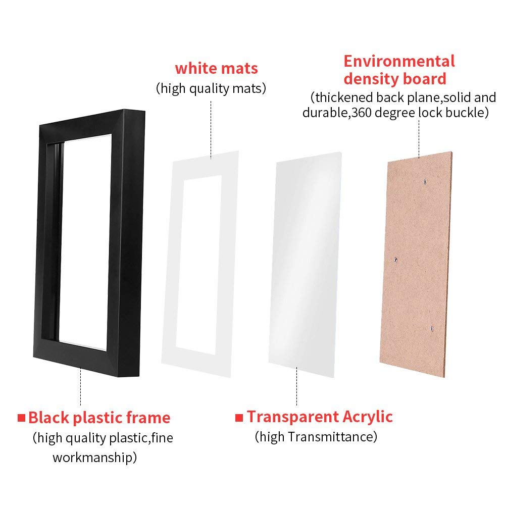 11 x 14 Picture Frames with Real Wood and Real Glass, for 11x14 Without Mats or 8.5x11 with Mats,Set of 4