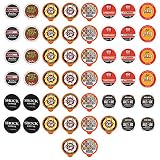 Extra Caffeine Extra Bold Coffee Single Serve Cups for Keurig K Cup Brewers 1.0 & 2.0 Variety Pack Sampler (50Count)