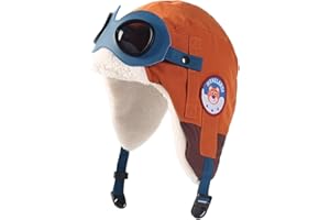 CAKEEYUM Kids Winter Hat with Ear Flaps Warm Windproof Trapper Hat with Fleece Lined for Boys Girls 4-12 Brown Trapper, with 