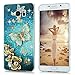 Mavis's Diary Galaxy Note 5 Case - 3D Handmade Bling Colorful Diamonds Gold Butterflies with Shiny Sparkle Rhinestone Gems Crystal Clear Full Body Protection Hard PC Case Cover