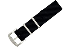 BluShark, Original Collection Military-Style Waterproof Watch Strap, Fits All Timepiece Brands, Durable Nylon Wristwatch Accessories with Stainless Steel Buckle - 18mm, 20mm, 22mm & 24mm Watch Bands