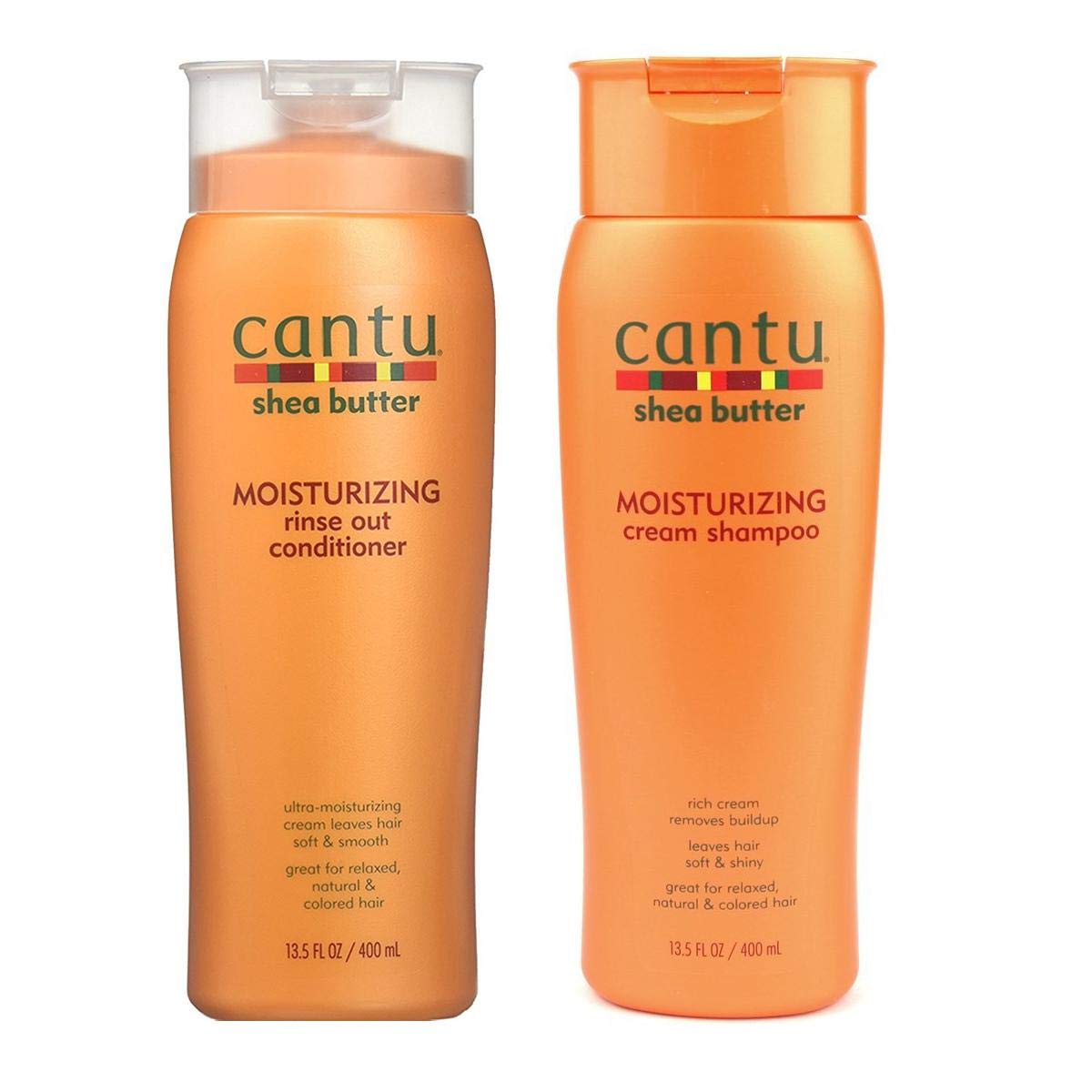 Cantu Moisturizing Cream Shampoo 13.5 Oz & Moisturizing Rinse Out
