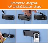 Zngou Stainless Steel Padlock Hasp and Staple 4 Inch Heavy Duty view 4