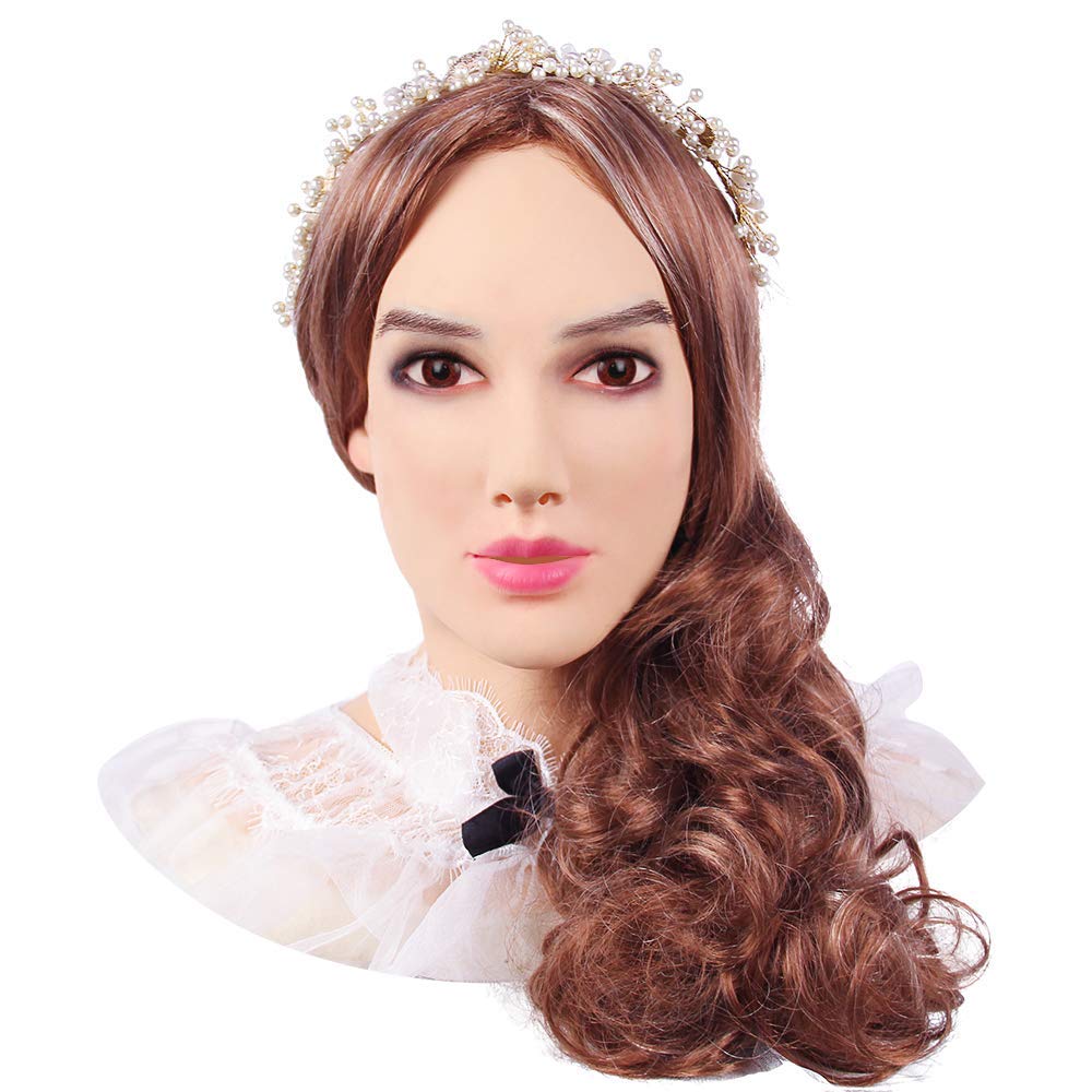 KUMIHO Crossdresser Silicone Mask - Realistic Female for Transgender Halloween Cosplay Drag Queen