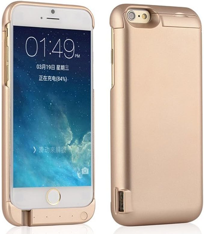 Iphone 6 6s Akku Fall Sommer Musik Mah Power Bank Case Wiederaufladbar Batterie Ladegerat Case Fur Apple Iphone 6 6s 11 9 Cm Gold Gold Amazon De Elektronik