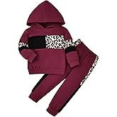 ODIMAME Girls Clothes Toddler Fall Outfits Long Sleeve Hoodie Sweatshirt Tops + Sweatpants 2 Pieces 2-7Y