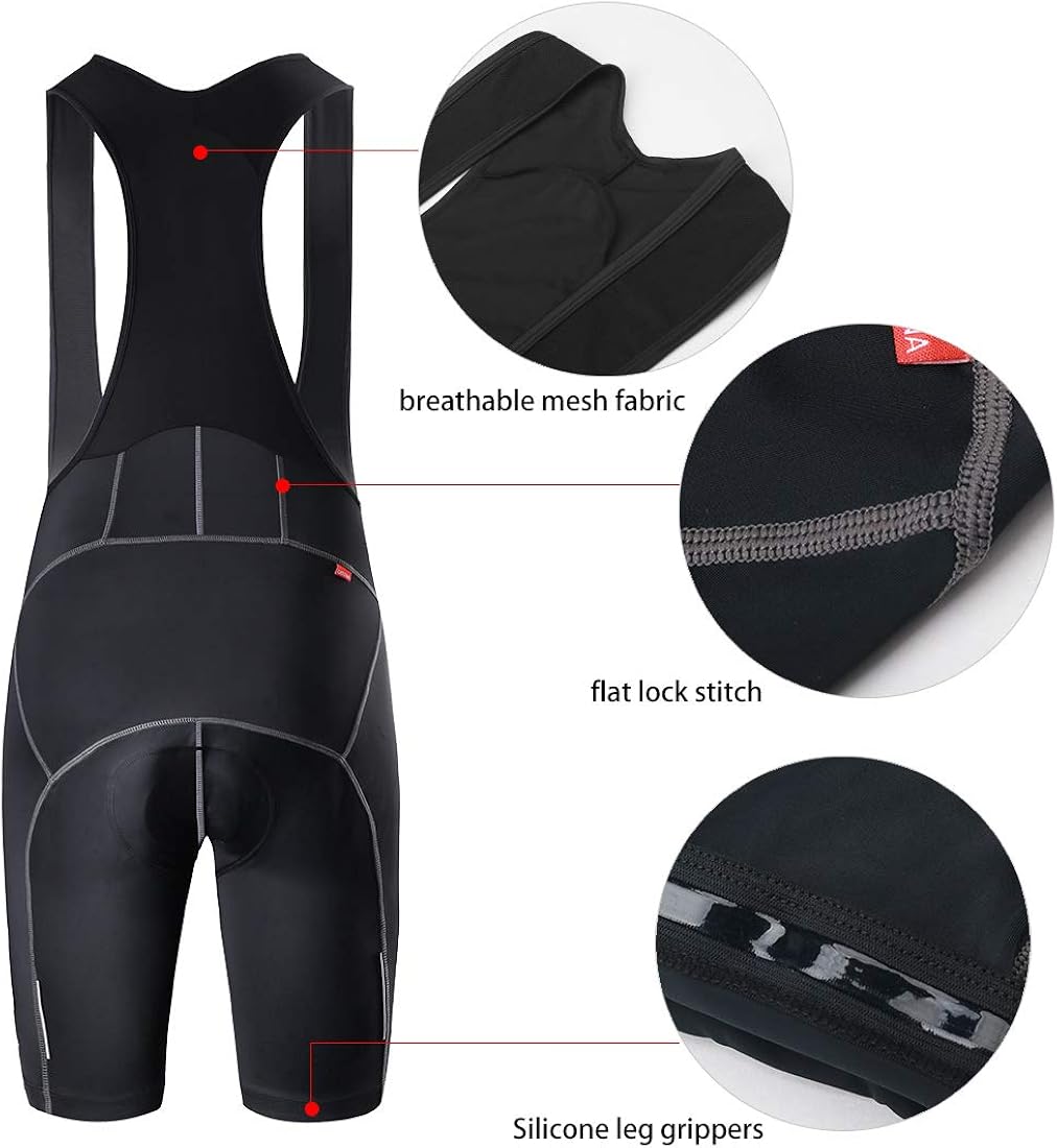 CATENA Men's Cycling Bib Shorts 3D Padded Bike Short Breathable Bicycle Tights: Clothing