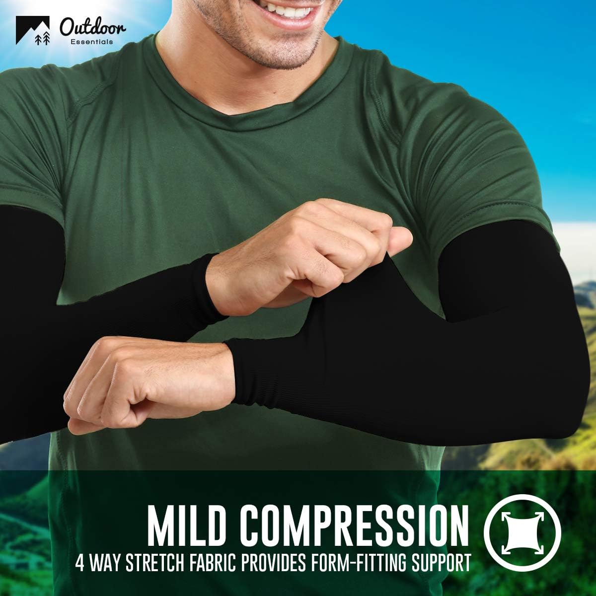 UV Sun Protection Arm Sleeves - Cooling Compression Sleeves for Men & Women - UPF 50 Arm Cover/Shield for Basketball, Running, Cycling, Golf, Volleyball, Baseball, Football & Other Outdoor Sports : Clothing