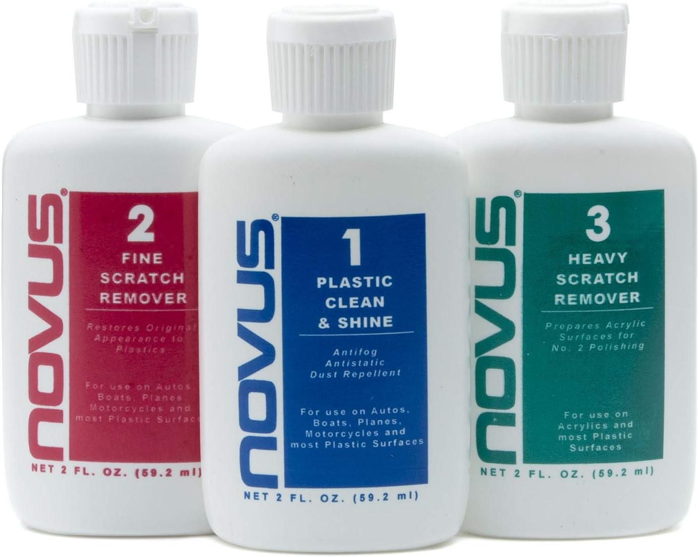Novus Plastic Polish Kit 1&2 x 59,20 ml (2 once) + 4 wipes, 2 Ounce - Image 3