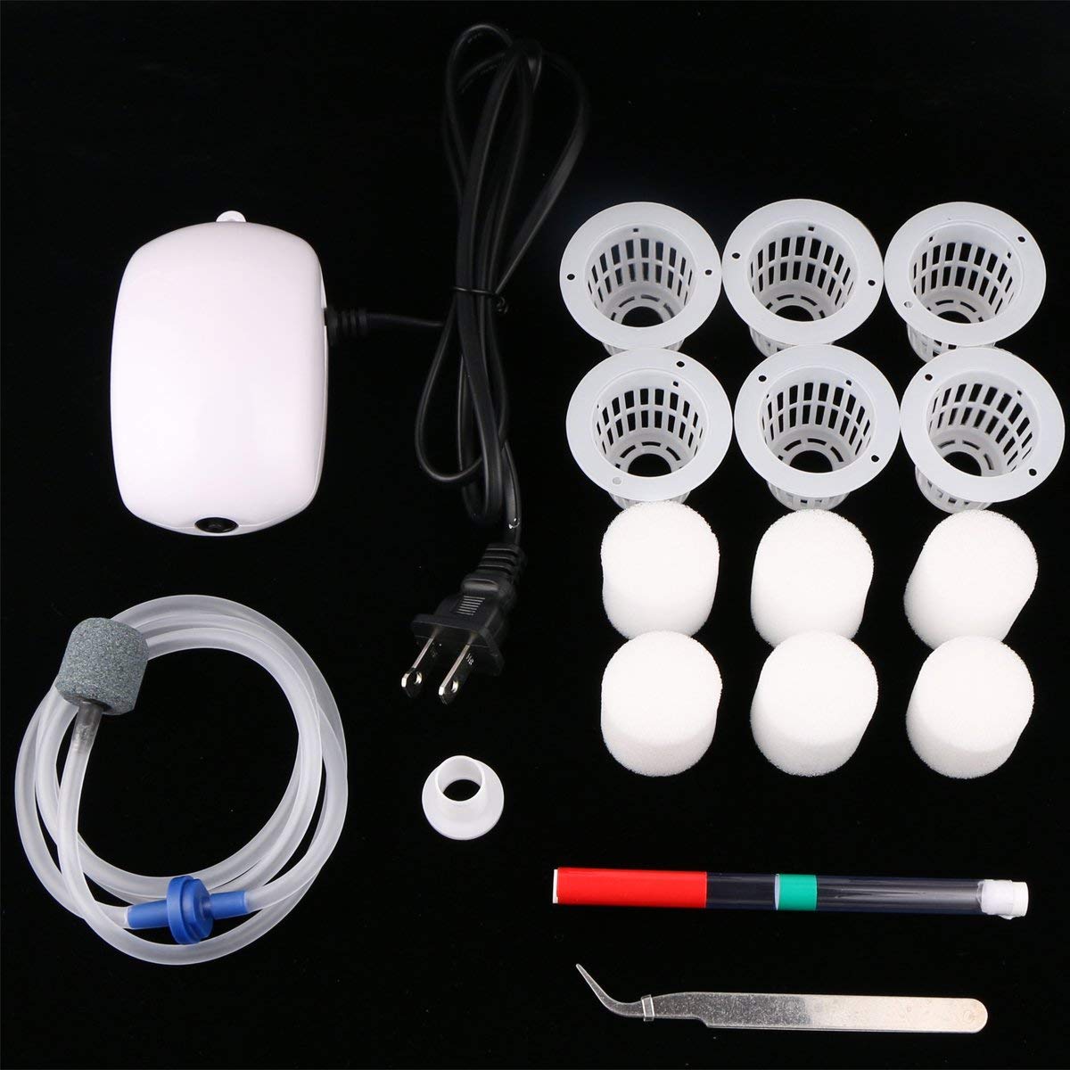 HUKOER Indoor-Hydroponik-Anbausatz, Hydroponik-Anbausatz, 6-Loch