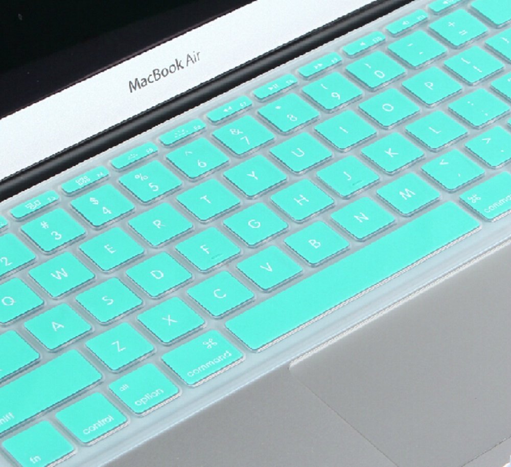 Se7enline Compatible with MacBook Keyboard Cover Skin (US Layout) for Old Macbook Pro 13, 15, 17 inches/Old Macbook Air 13.3-inch Models: A1369, A1466, A1502, A1425, A1398,A1278,A1286 Turquoise Blue