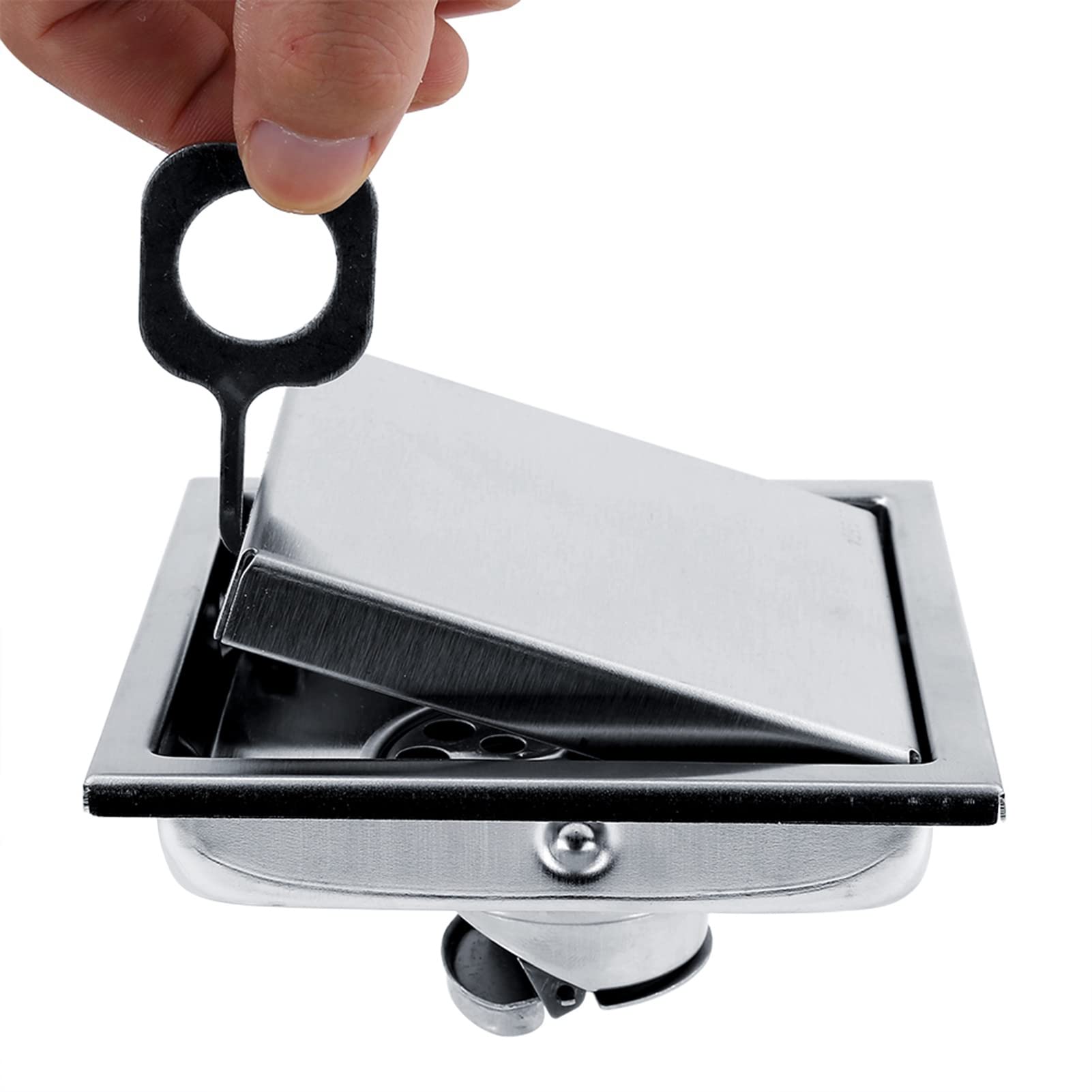 Stainless Steel Square Shape Anti-odor Floor Sturdy Drain Waste Shower Door Drainer Home Bathroom Kitchen