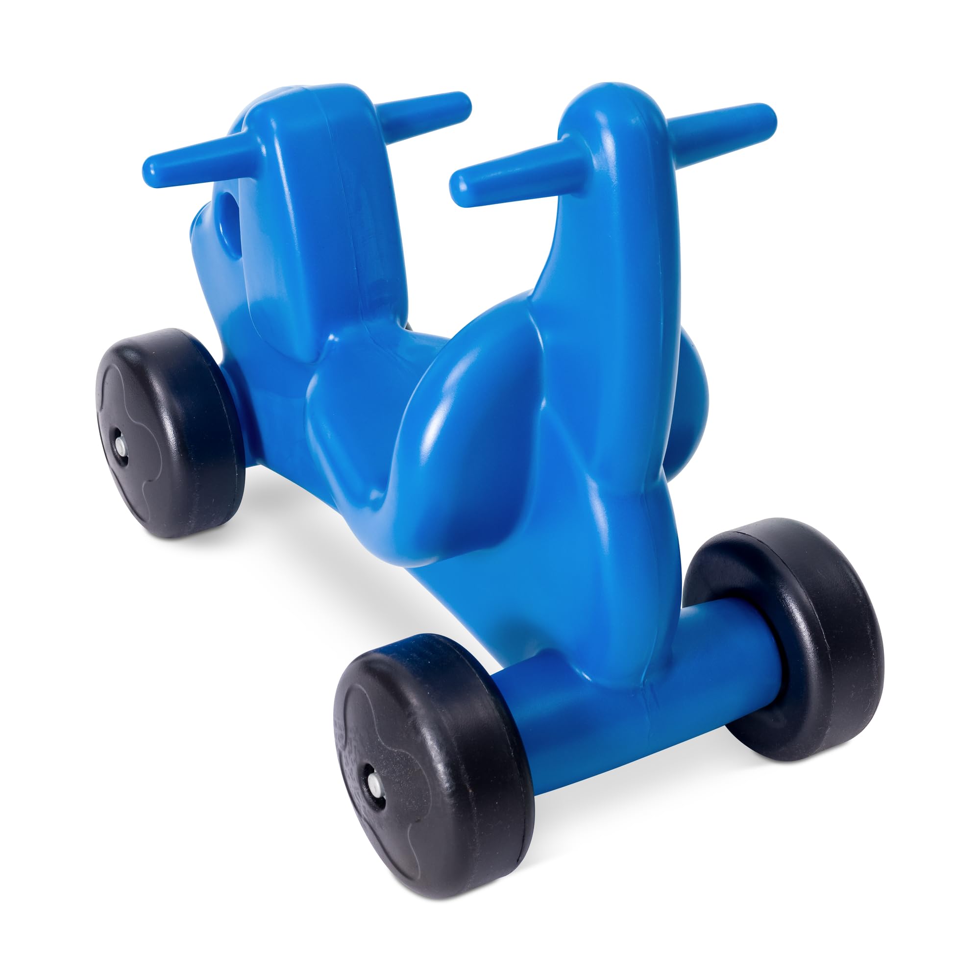 CarePlay Puppy Ride-On Toy, 2-in-1 Design with Push Handles, Walker & Ride-On Toys for Toddlers, 1-3 Year Old Boys & Girls, Low Seat, Durable Polyethylene Body, 50 lbs Capacity, Blue
