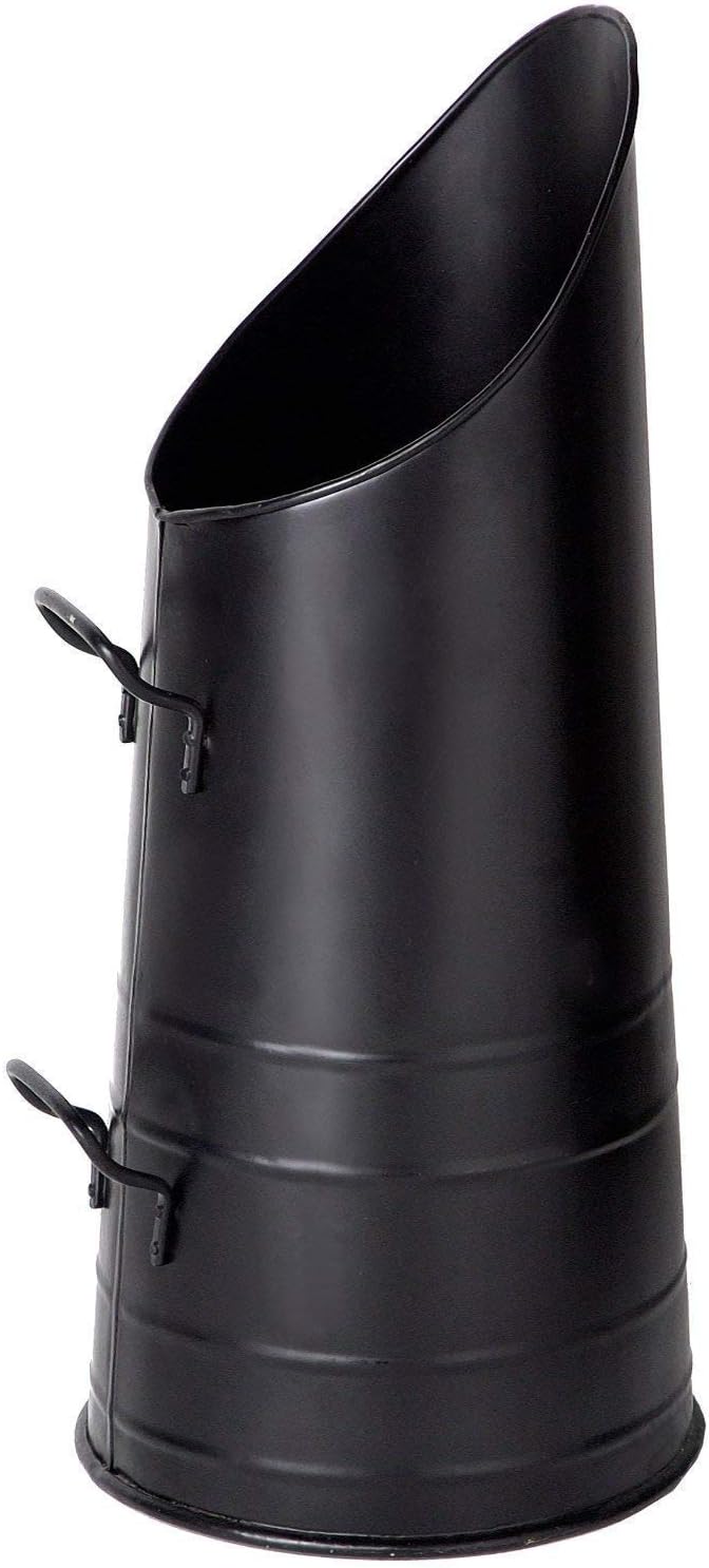 Trendi Norfolk Black Iron Coal Scuttle Hod Bucket Traditional Fireplace