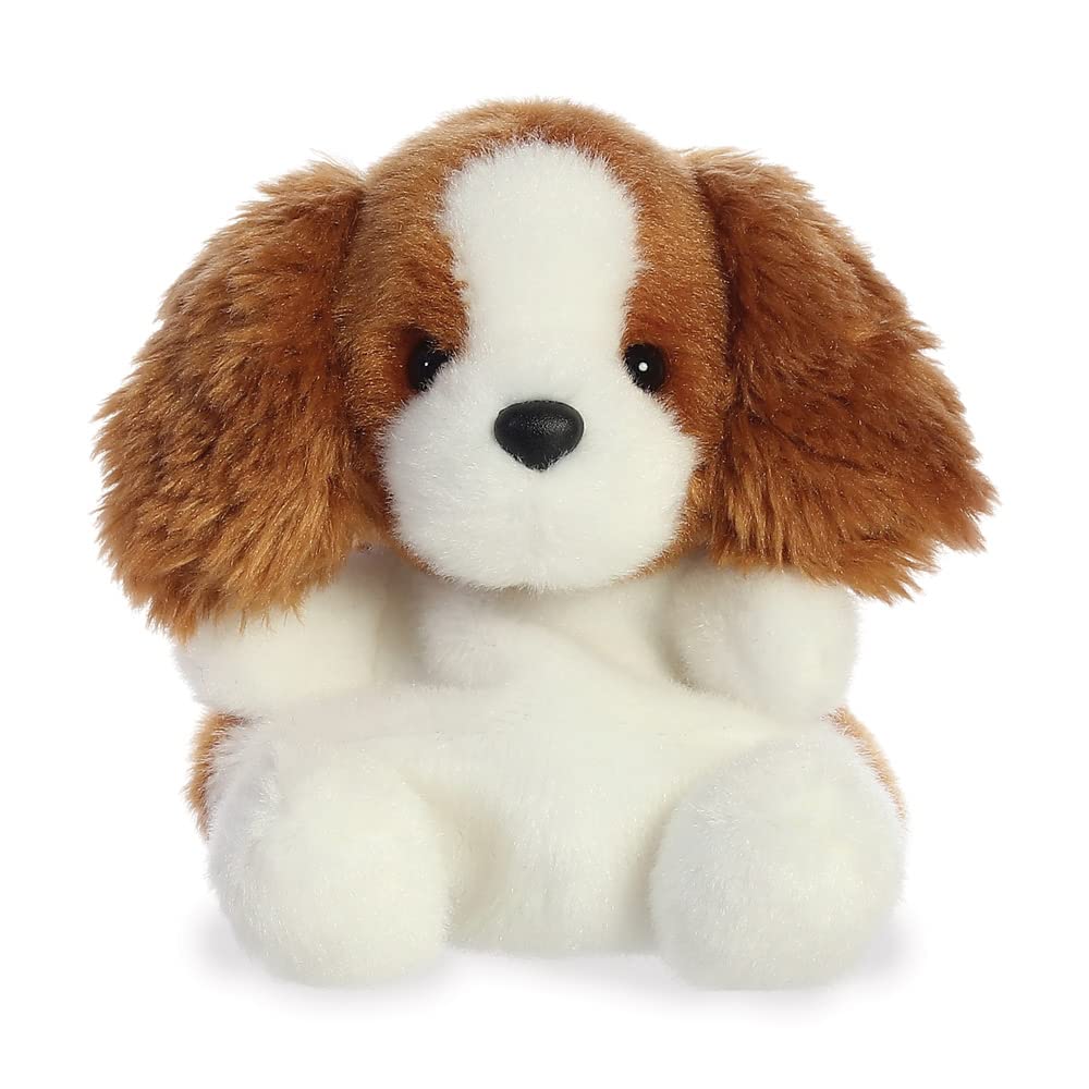 AURORA, 33533, Palm Pals Lady Spaniel Dog, 5In, Soft Toy, Brown & White,Medium