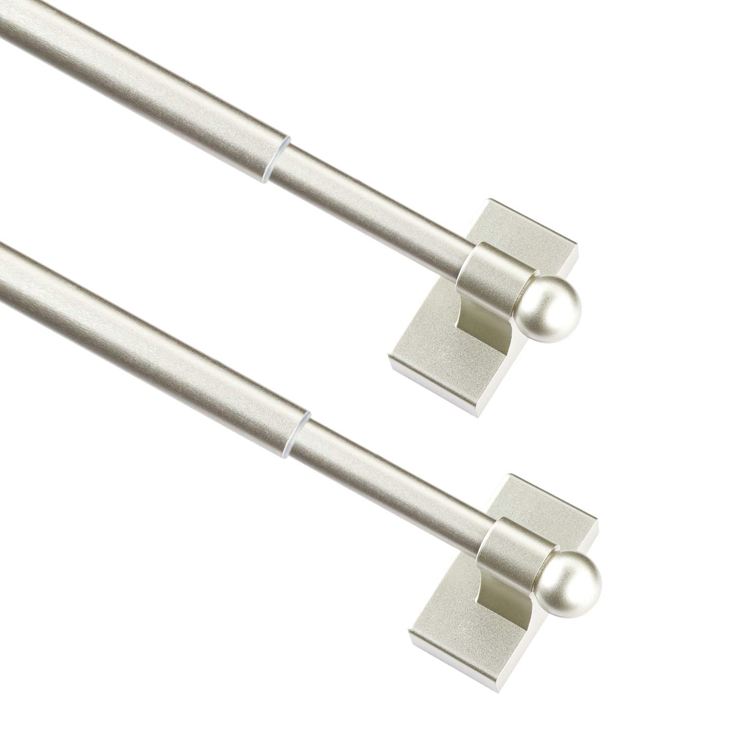 Photo 1 of BOOM JOG Magnetic Curtain Rods Multi-Use Adjustable Appliance Metal Doors Magnetic Rods, 9-16 Inch, 1/2 Inch Diameter, 2 Pack,Nickel