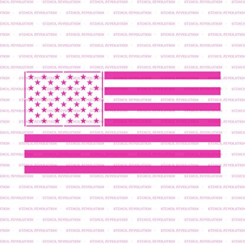 American Flag Stencil Template - Reusable Stencil with Multiple Sizes Available