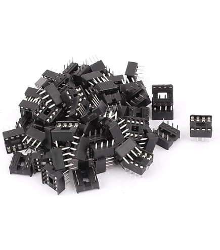 Socket IC DIP 8 Broches - Lot De 10 Adaptateurs Soudure Pour Circuits Électroniques