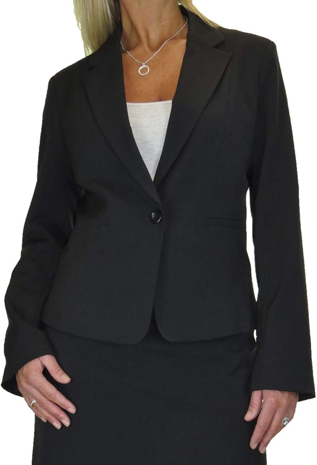 A NEW DAY Blazer Women's Size 14 Black Lined Career Inside Pocket Extra