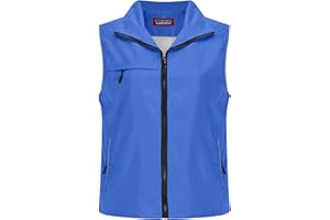 Women's Lightweight Windproof Sleeveless Jacket, Breathable Vest with Pockets for Running Golf Hiking Outdoor Travel