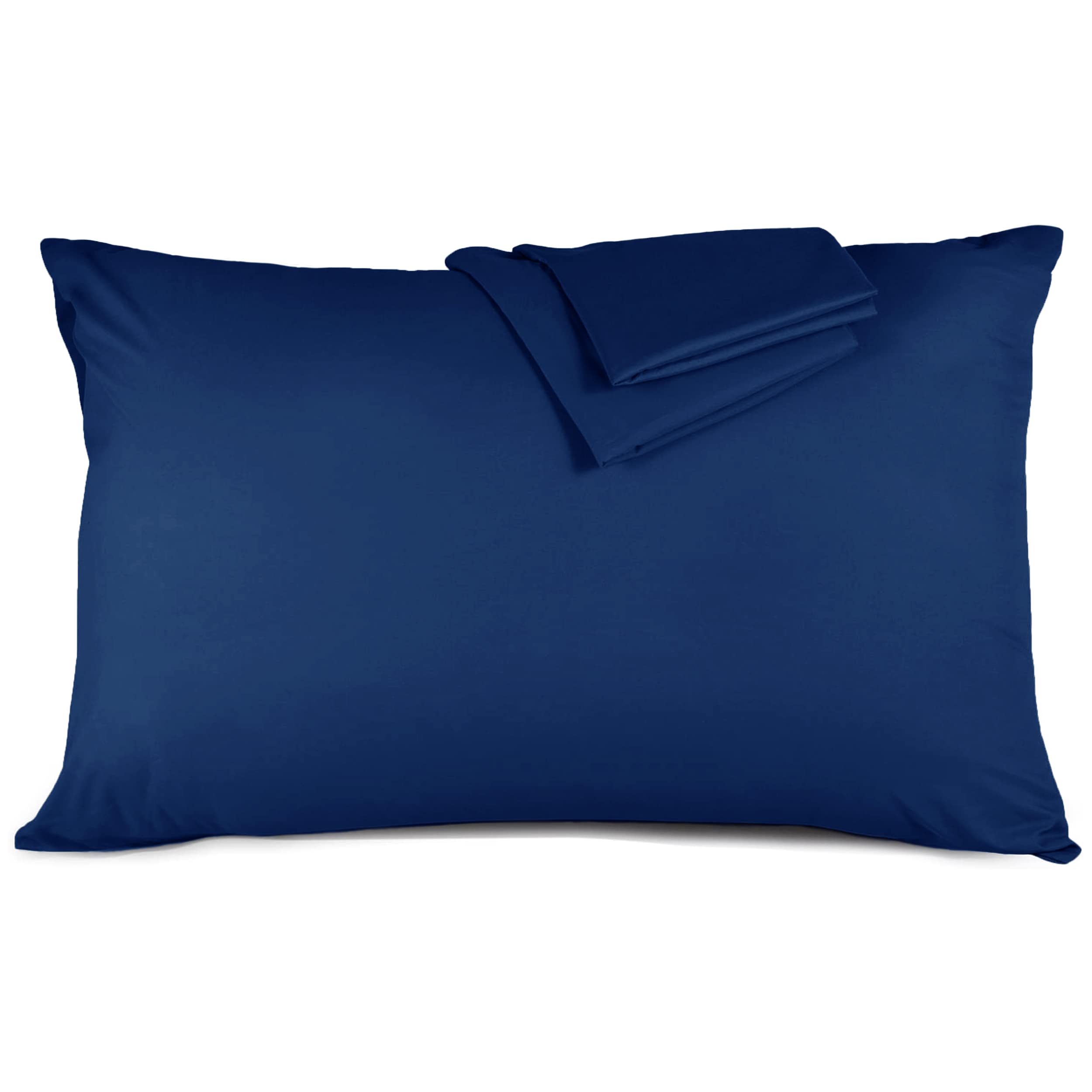 Hafaa Pillow Cases 2 Pack Brushed Microfiber Plain Navy Pillowcases with Envelop Closure – Wrinkle & Fade Resistant Pillow Cover, 50x75 cm — image 1