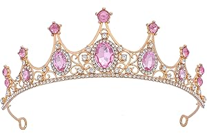FORSEVEN Crystal Tiaras Birthday Crown for Women Wedding Rhinestones Princess Party Headbands Hair Accessories for Women and Girls Halloween Decorations Headband