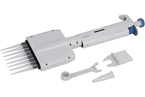 8-Channel Pipette 50-300μl Multichannel Pipettor Variable Volume Manual Adjustable Laboratory Pipette
