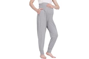 Yawrut Women's Maternity Lounge Pants Stretchy Comfortable Casual Pants Pregnancy Joggers with Pockets
