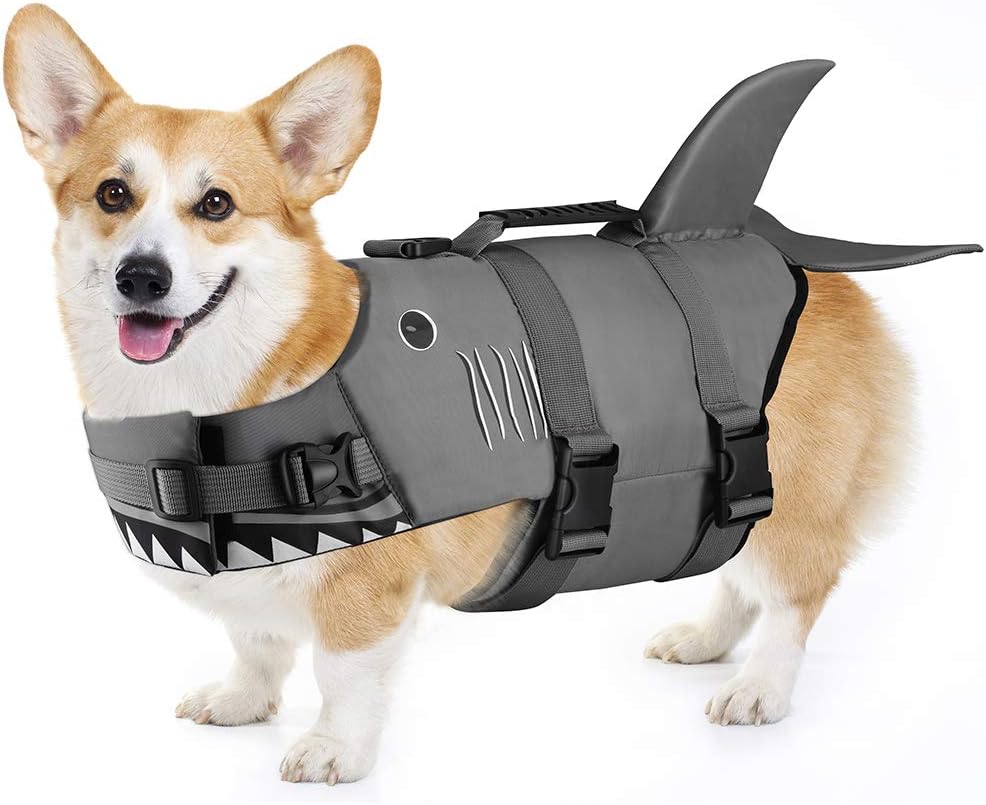 Petacc Dog Life Jacket Pet Floatation Vest Dog Lifesaver Dog Life Preserver for Water Safety at The Pool, Beach, Boating