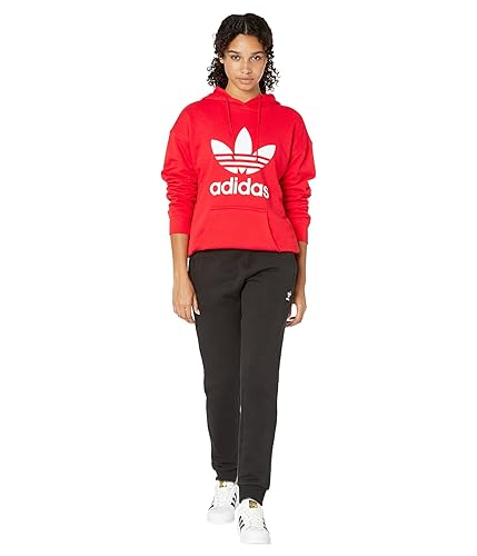 adidas Originals Women's Adidas Adicolor Trefoil Hoodie, Vivid Red