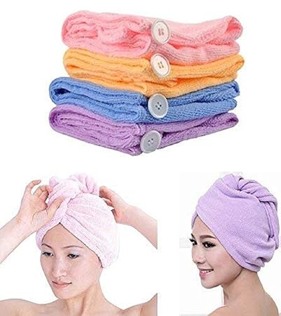 Hetvi trend 1 pc Fashion Women's Bath Microfiber Hair Magic Turban Drying Towel Wrap Fast Drying Cap Hair Care Cap