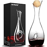 NUTRIUPS Wine Decanter for Red Wine Decanter Set With Stopper Hand Blown Small Wine Aerator Decanter and Carafes Wine Breathe