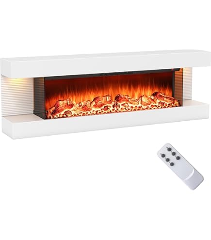 Amazon.com: PuraFlame Alsa 44 Inch Wall Mounted Electric Fireplace